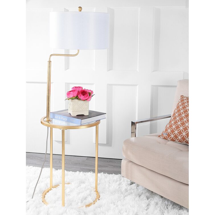 Coffee table with lamp 2024 attached